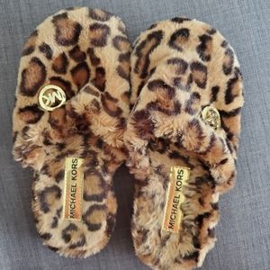 Michael Kors Leopard Slippers